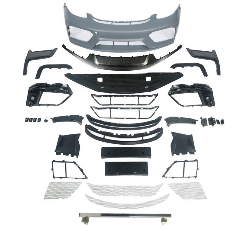 Semi Carbon Fiber GT4RS Style Front bumper upgrade - Porsche 718 Cayman Boxster