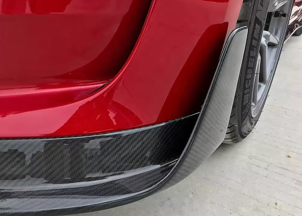 Carbon Fiber V Style Front Lip - Tesla Model 3