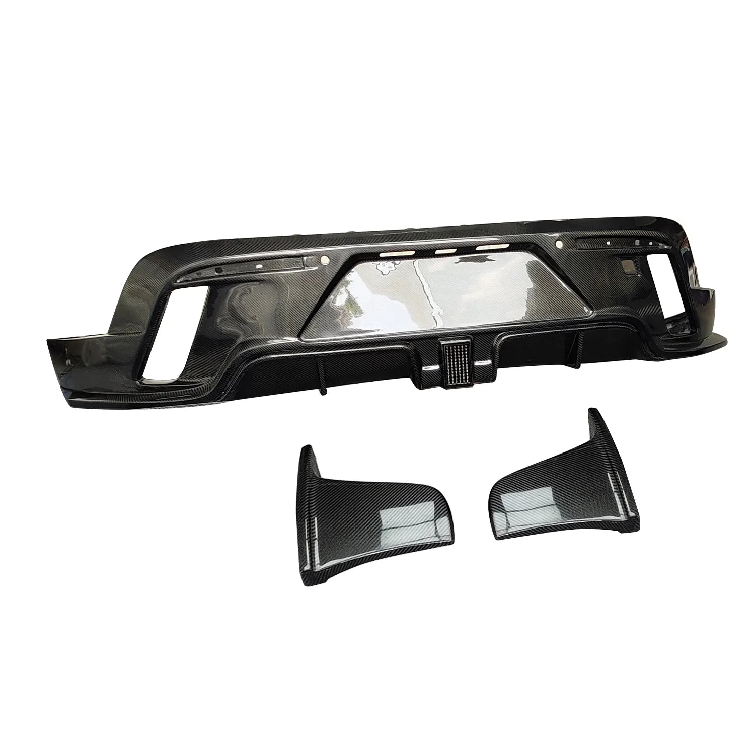 Carbon Fiber Rear Diffuser w/ LED - Porsche 9J1 Taycan / Turbo S 2019-2024