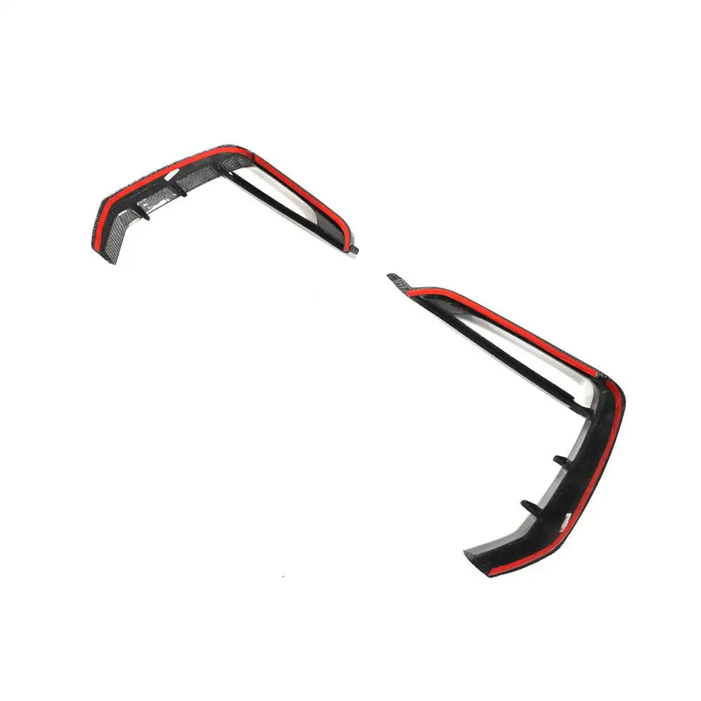 Carbon Fiber Front Bumper Apron Fins - Audi RSQ8 RS Q8 2020 2021