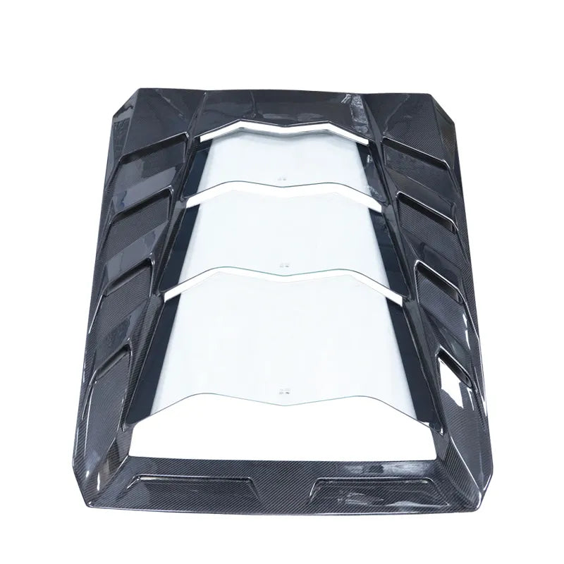 M style Carbon Fiber Rear Engine Bonnet Hood w/ Glass For Lamborghini Huracan LP580 LP610