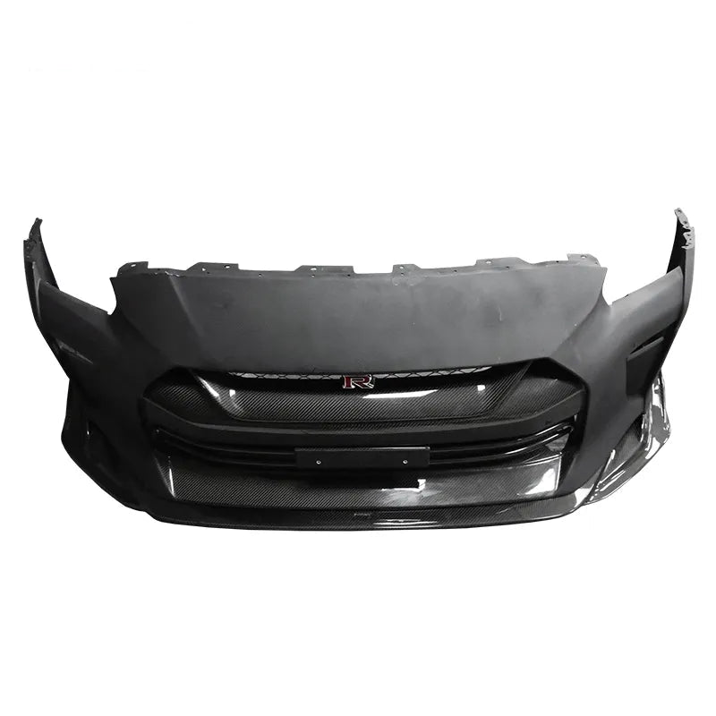 TS Style Carbon Fiber Front Bumper w/ lip - Nissan GTR R35