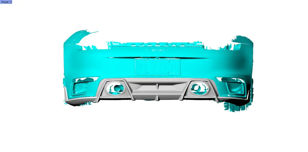 Prepreg Carbon Fiber Rear diffuser w/ Side Canard - Porsche 911 992 Turbo S Coupe 2019-2021