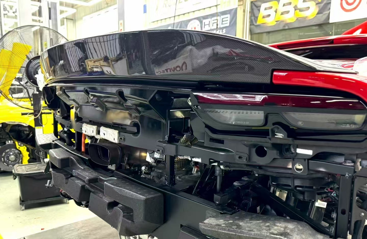 Ferrari 296 GTB - Carbon Fiber Rear N Style Ducktail Spoiler Replacement