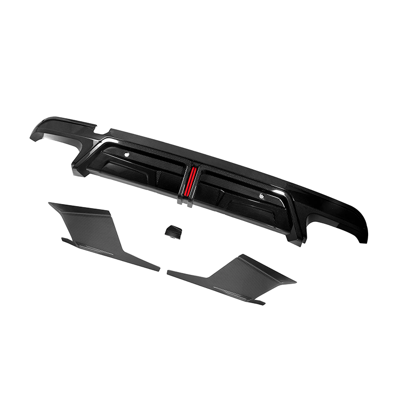 Prepreg Carbon Fiber Rear Diffuser w/ LED - BMW X5M F95 X6M F96 2020+