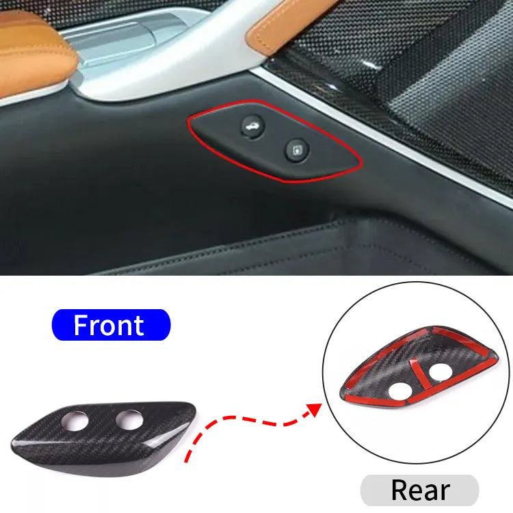 Carbon Fiber Interior Center Console Gear Cup Holder Panel Cover -Ferrari F12 Berlinetta