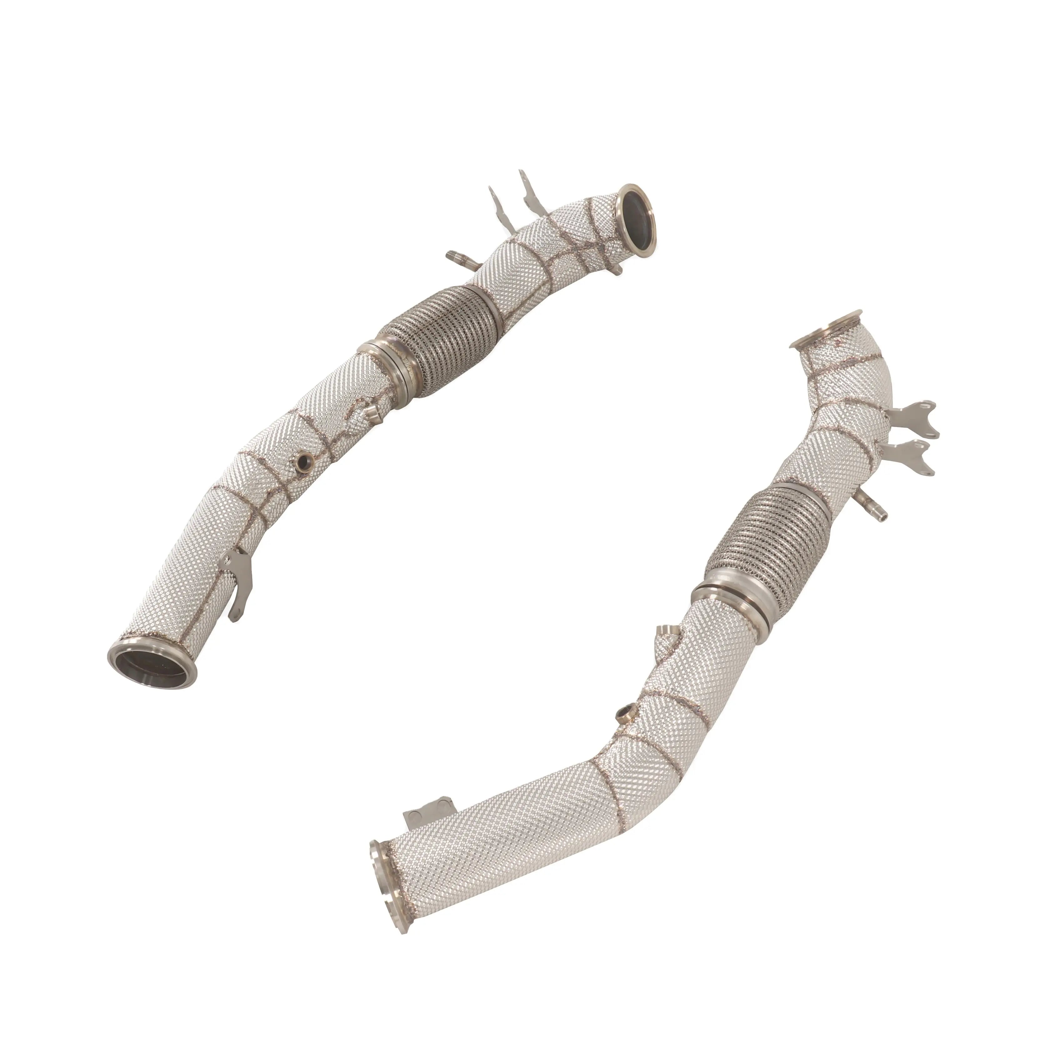 High Performance Exhaust Down Pipes w/ heat Shield - Maserati MC20 3.0T 2020-2024