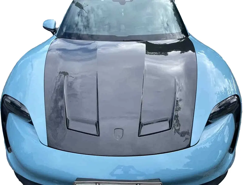 Carbon Fiber vented Front Hood Bonnet - Porsche Taycan 9J1 Turismo RWD/4S/GTS/Turbo/S