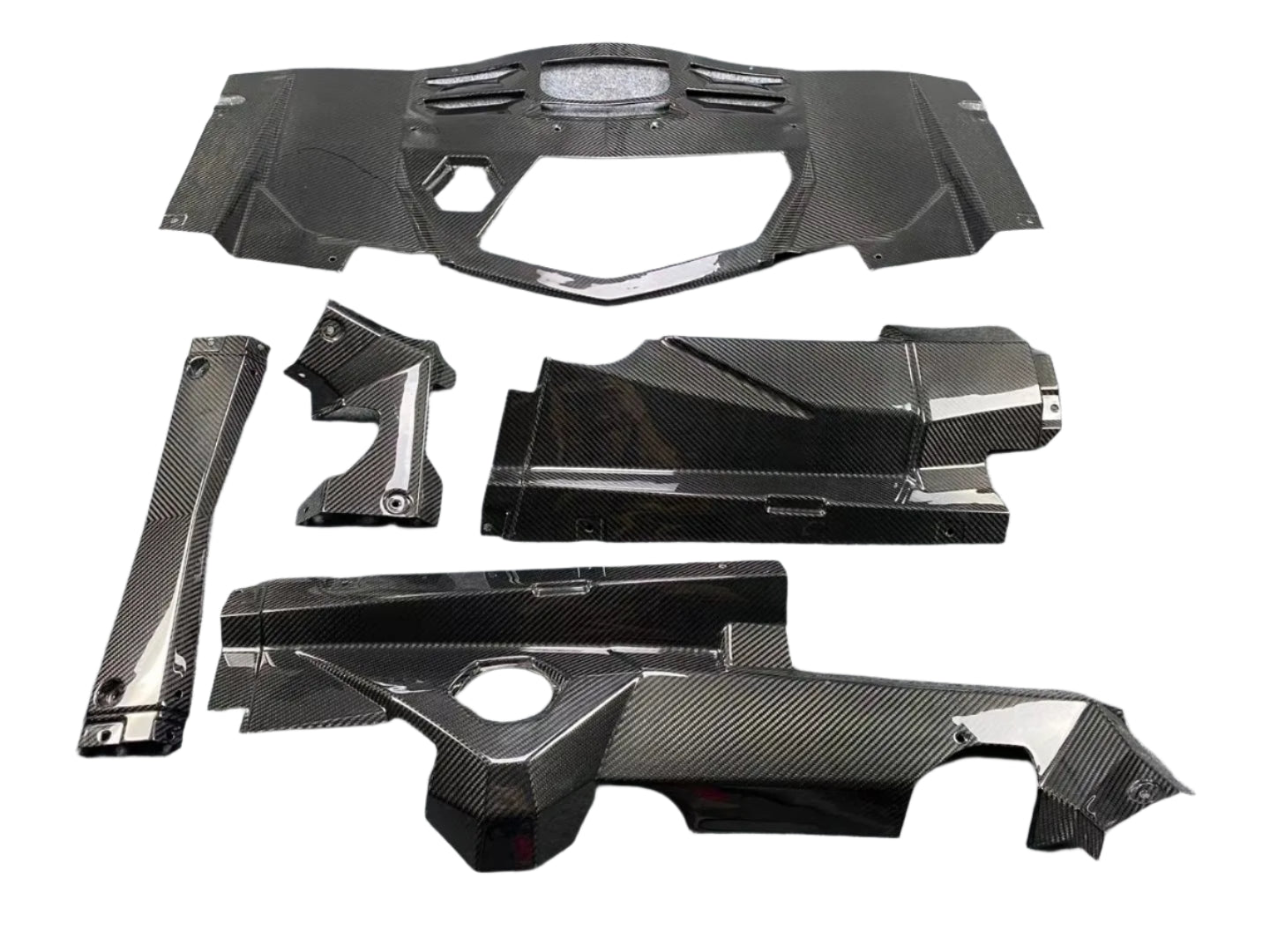 Dry Carbon Fiber Full Engine Bay Cover Set - Lamborghini Aventador LP700/720/750