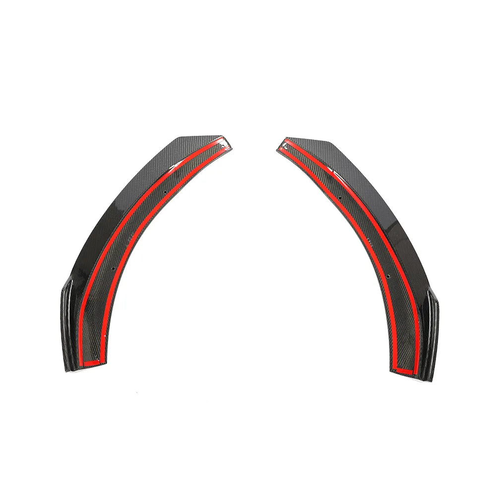 Carbon Fiber Front Bumper Splitter Fins Canard - Mercedes Benz GLA Class GLA 45 AMG 17-19