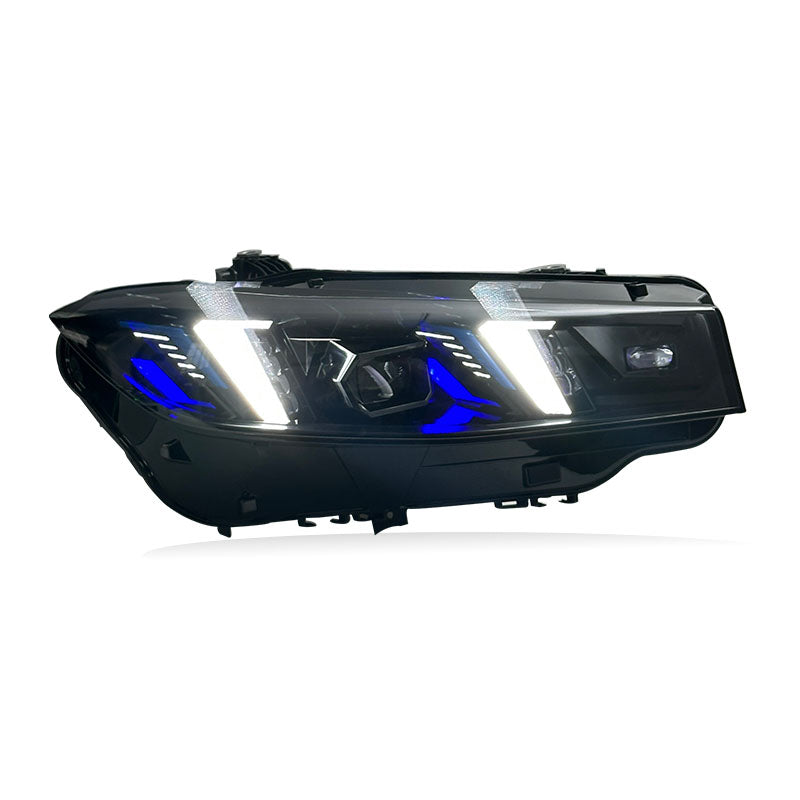 LED Laser Snake Eyes Yellow & White DRL Headlight Set Upgrade - BMW 3 Series G20 G28