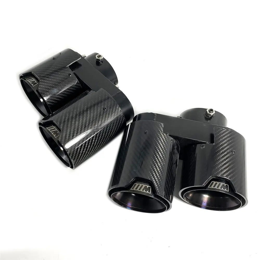 Carbon Fiber Quad Style Exhaust Tips -  BMW G05 X5 G06 X6 G07 X7 2019+