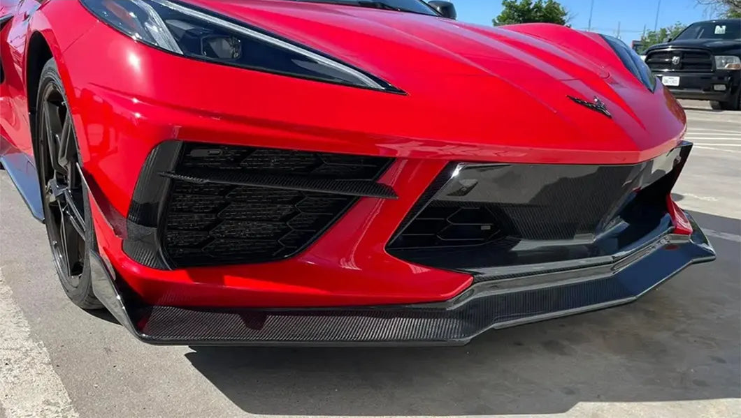 Carbon Fiber V Style Front Lip -  Chevrolet Corvette C8
