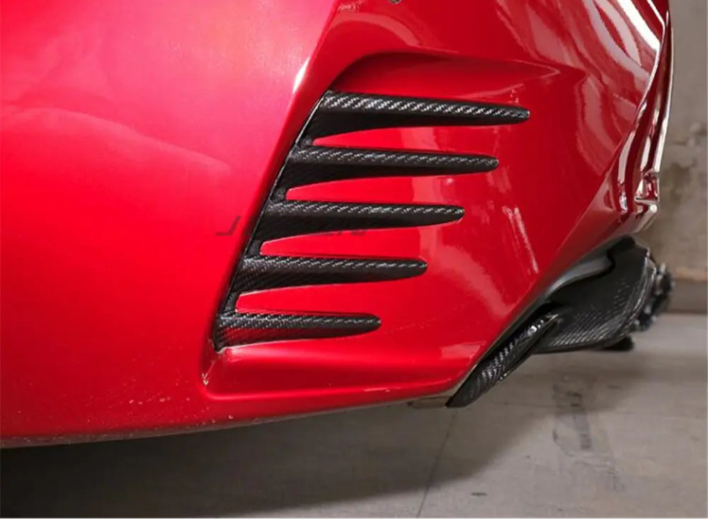 Carbon Fiber Rear Bumper Trim - Lexus RC200t RC300h RC300 RC350 RC F SPORT 2015-2020
