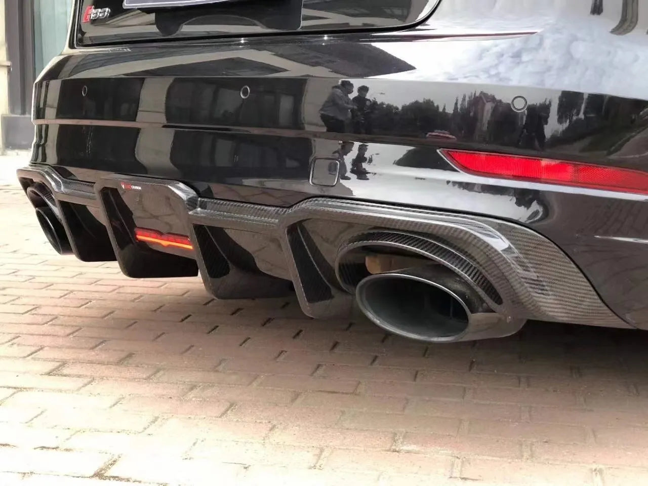 Carbon Fiber Rear Diffuser V2 - AUDI RS3 Sedan 2017-2019