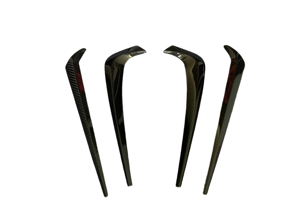 prepreg Carbon Fiber Front Bumper Canards Trim -  Lexus LC500 LC500H