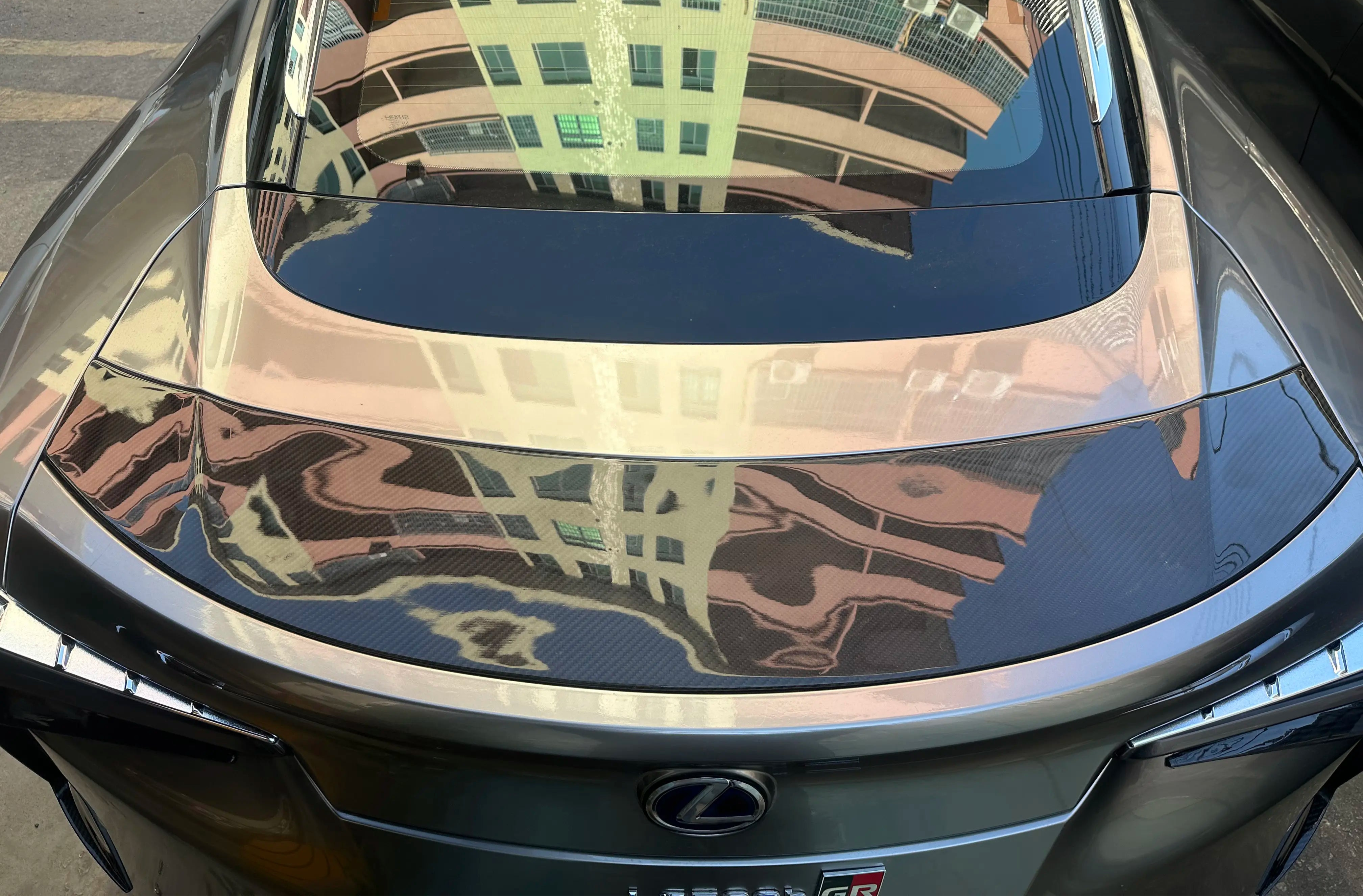 Prepreg Carbon Fiber Rear trunk trim Spoiler - Lexus LC500 LC500h