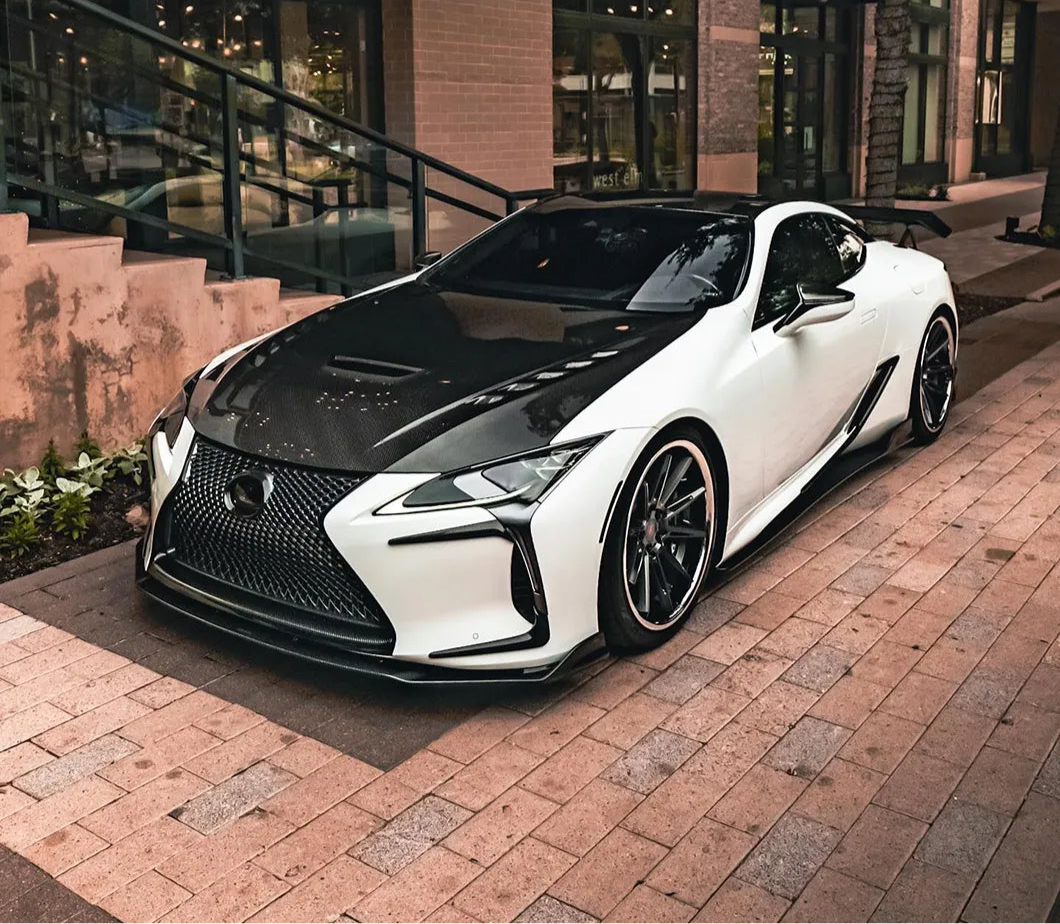 prepreg Carbon Fiber Front Bumper Canards Trim -  Lexus LC500 LC500H