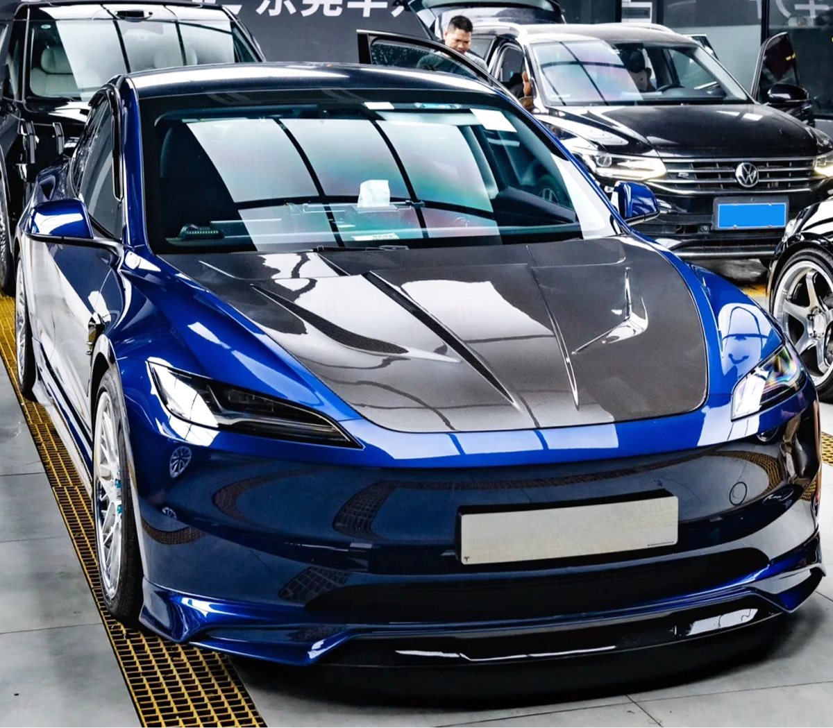 Carbon Fiber Front Bonnet Cover Replacement - Tesla Model 3 Highland 2024+