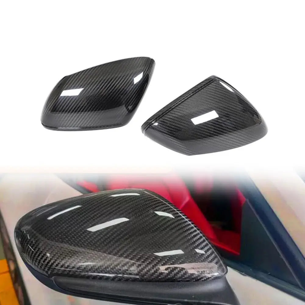 Pre-preg Carbon Fiber Side Mirror Replacement Set - Porsche Taycan 9J1 19-20