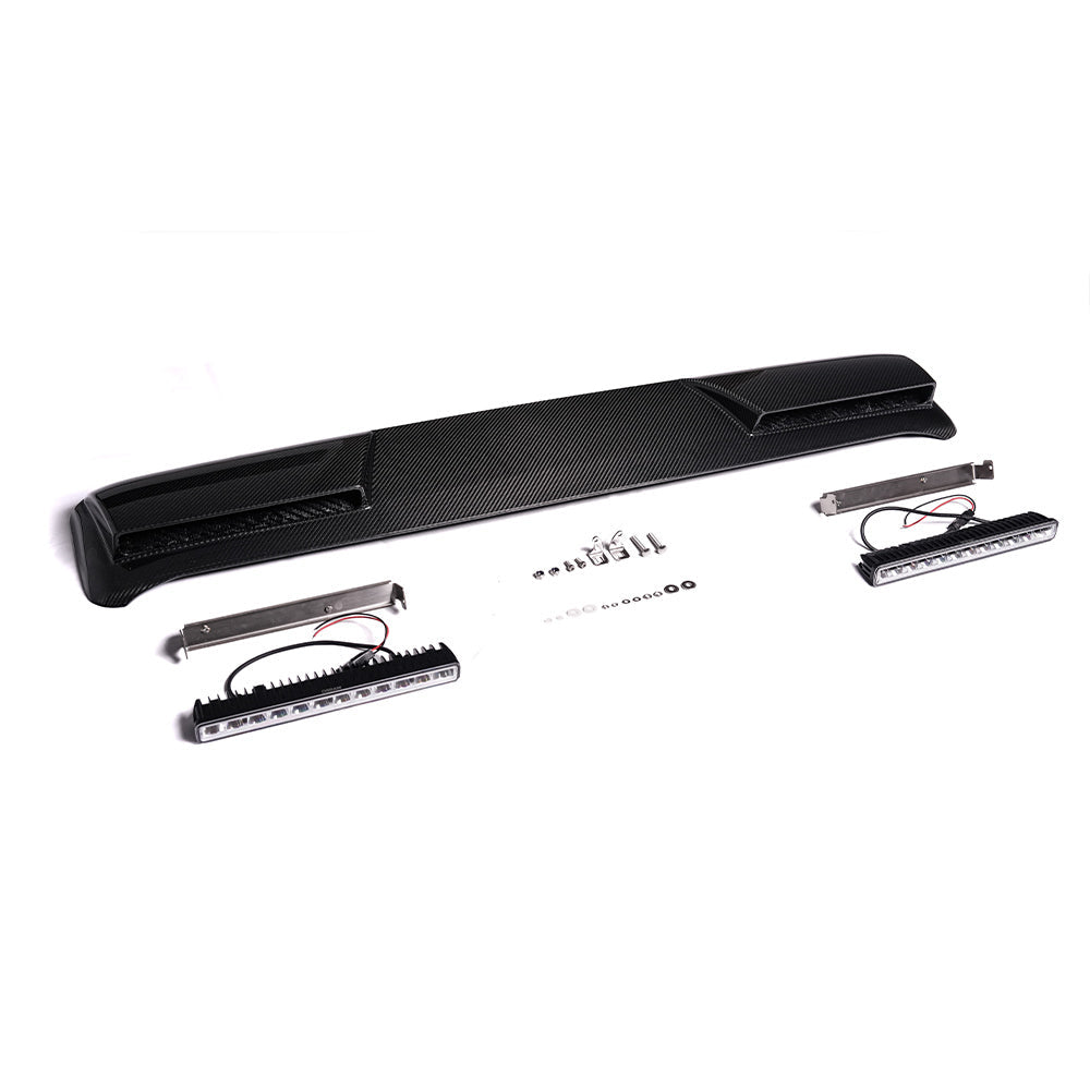 Prepreg Carbon Fiber Front Roof Spoiler w/ LED V2 - 2025+ Mercedes G Class G500 G63 G450D