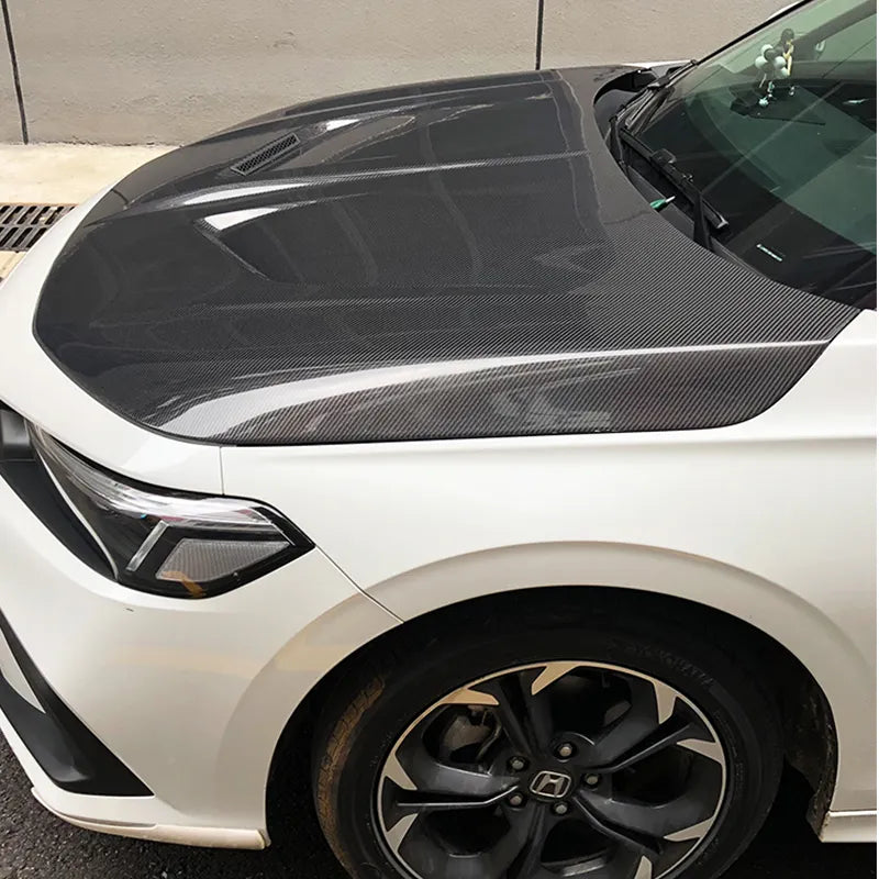 Carbon Fiber Front Engine Bonnet Vented Hood V1 - Honda Civic 11th Gen 2022-2024