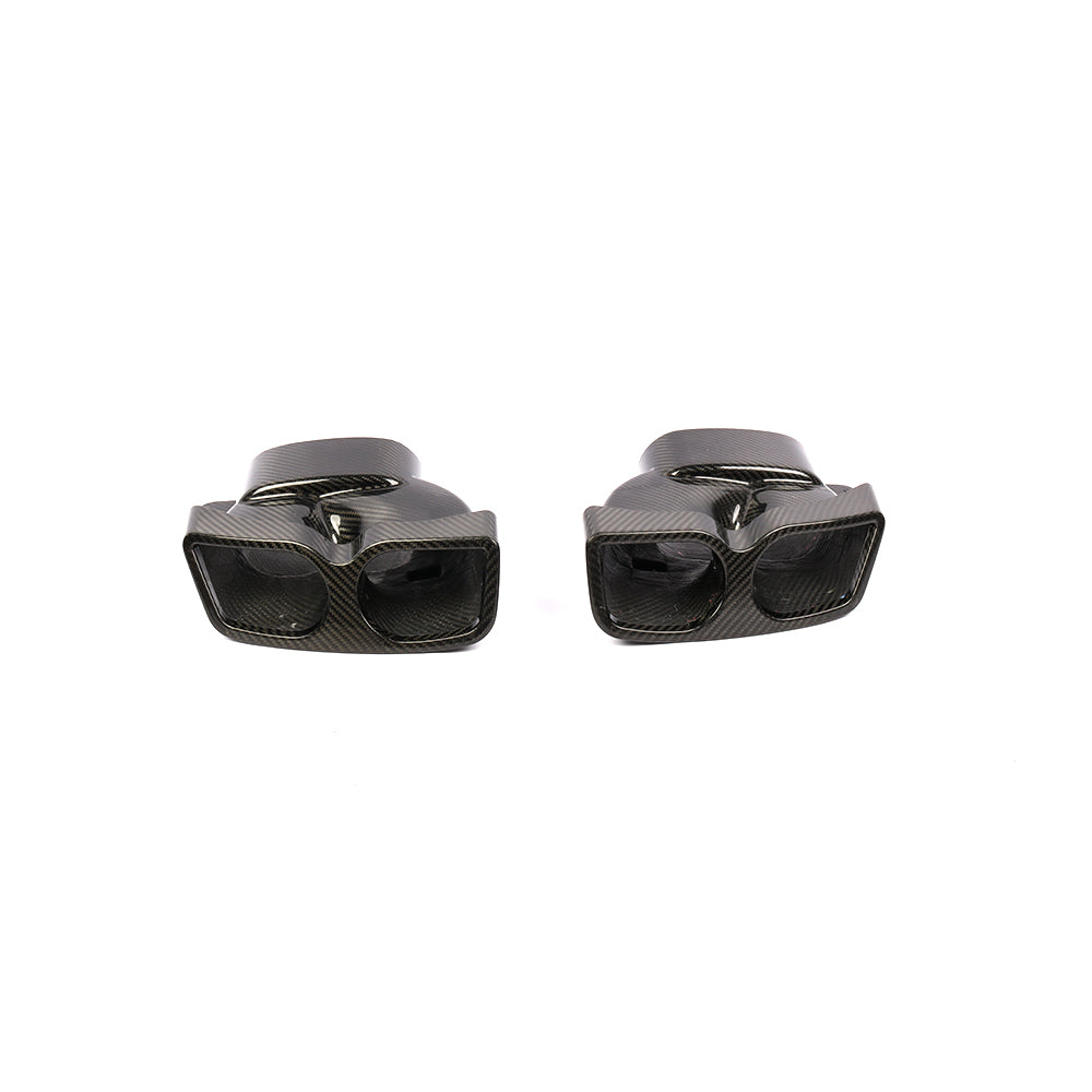 Mercedes Benz Carbon Fiber DUal Tip Exaust Tips W213 W218 W222 GLE GLC CLA 2019+