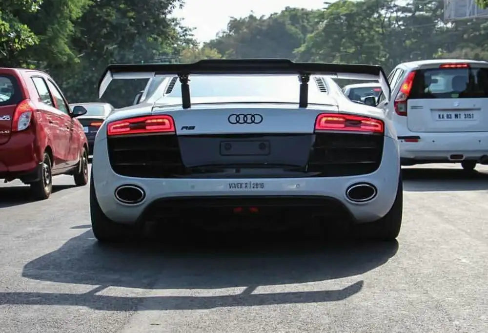 Carbon Fiber Rear PI Style Wing w/ Base Panel - Audi R8 2009-2015