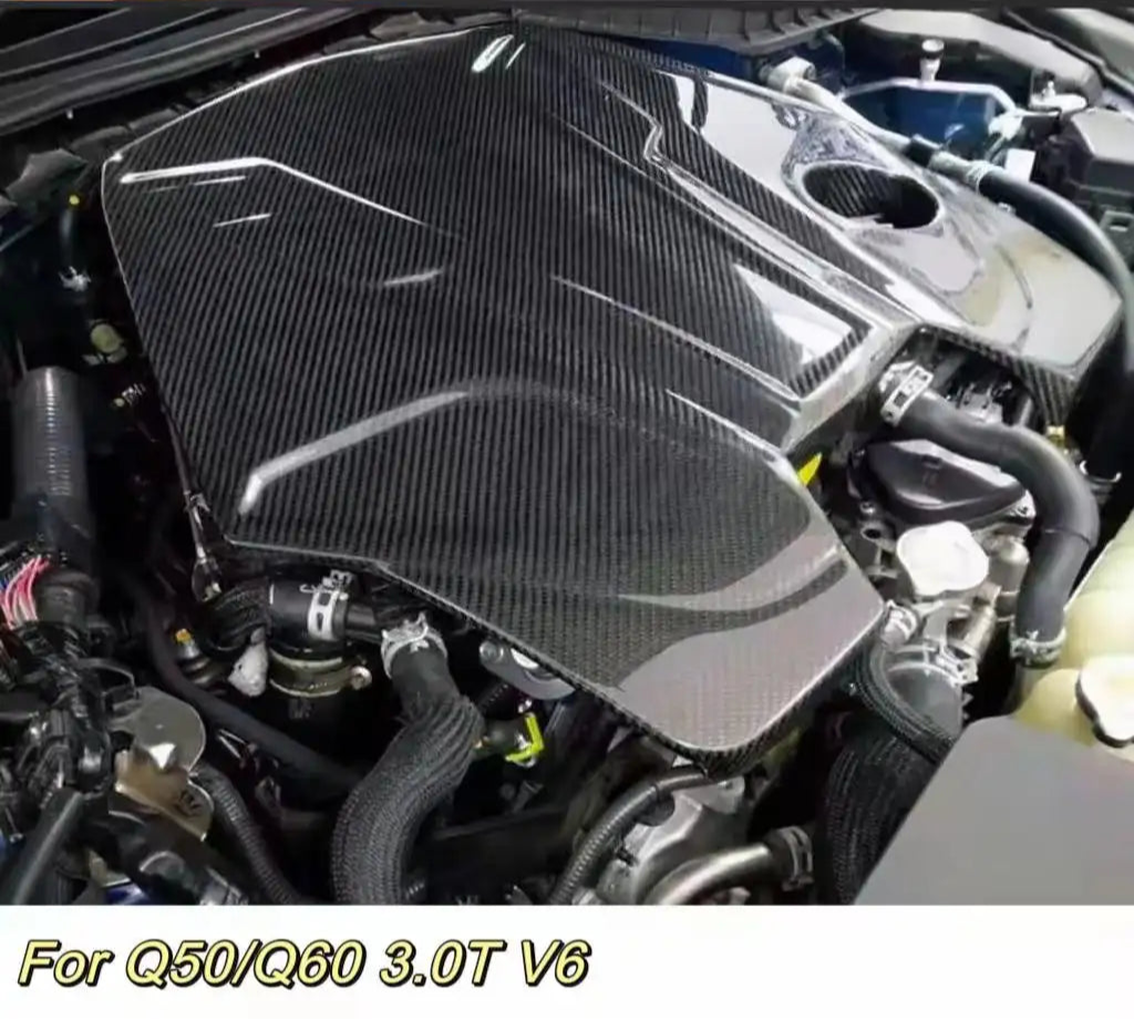 Carbon Fiber Engine Cover -  Infiniti Q50 Q60 3.0T V6