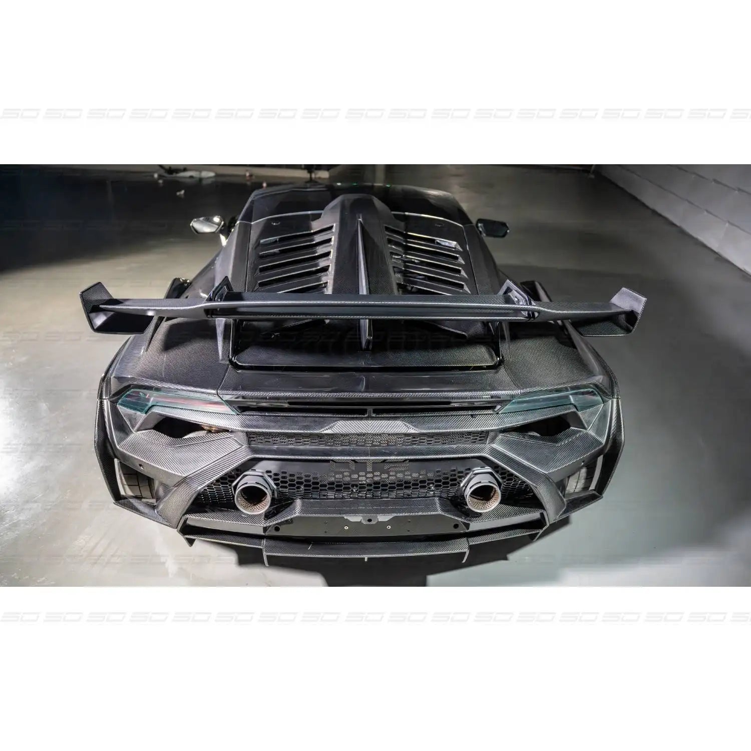 Carbon Fiber STO Style Rear Engine Hood Bonnet Cover Replacement - Lamborghini Huracan LP580/LP610/EVO