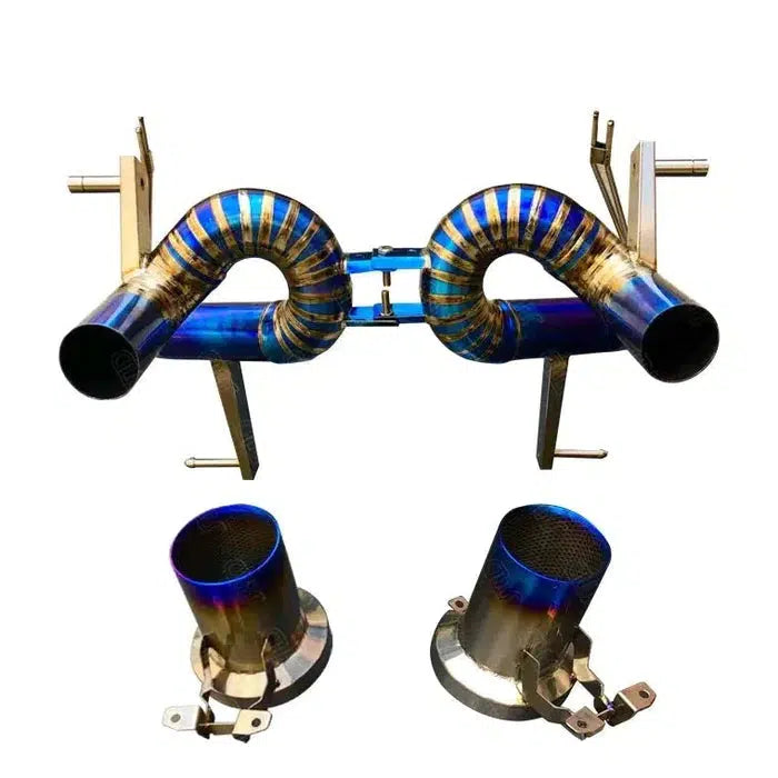 Straight Pipe Cat Back Exhaust System Paired With Cat Less Downpipe F1 Package - Lamborghini SVJ