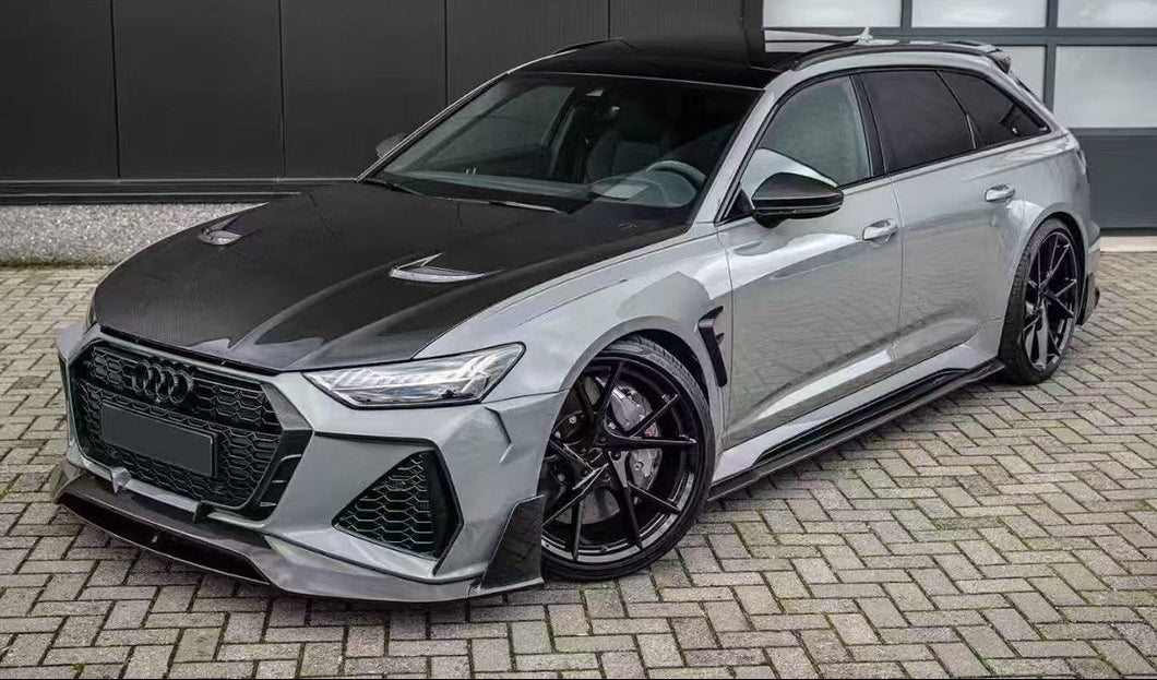Dry Carbon Fiber Hood Engine Cover Bonnet - Audi RS6 C8 19+