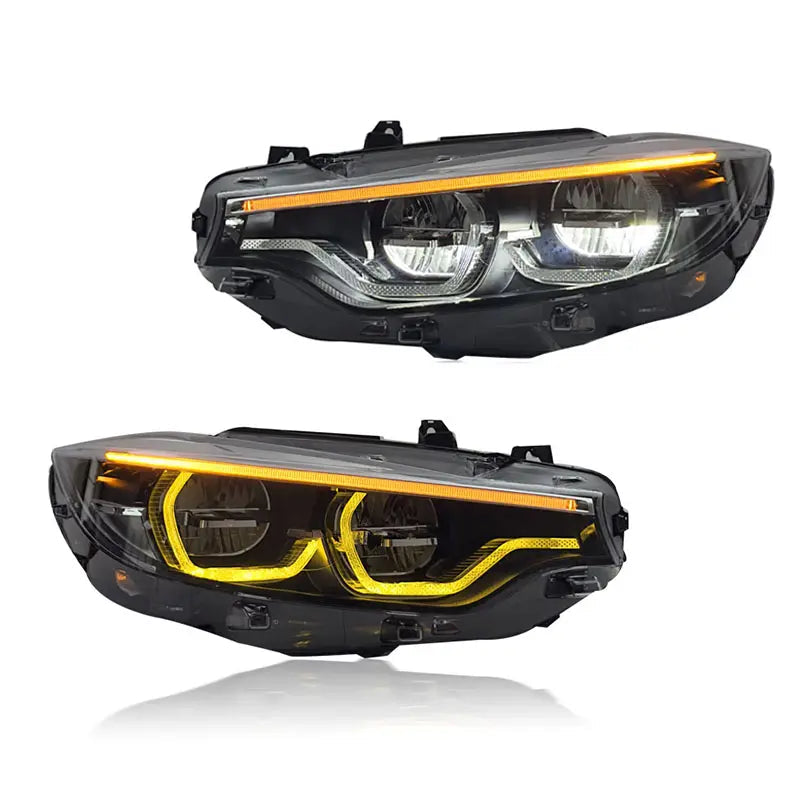 F8X Yellow/White/ Amber Switchable IKON PLUG N PLAY DRL Headlights - F80 M3 F82 F83 M4