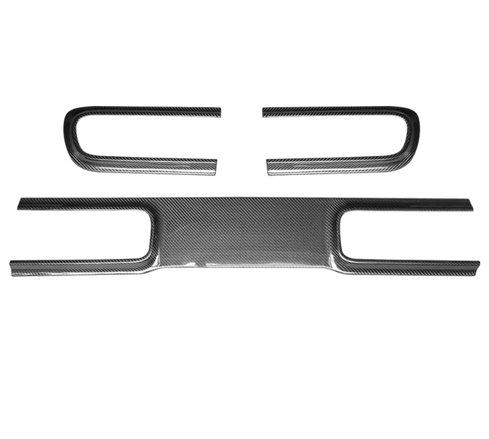 Carbon Rear Tail Light Lamp Decor Frame Cover Trim - Dodge Challenger 2015-2019 3PCS