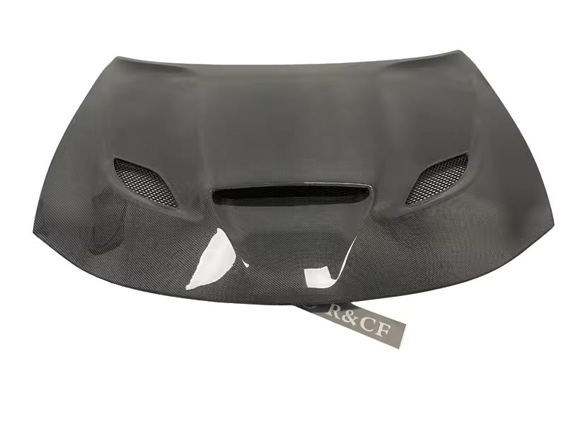 Hell Cat Style Carbon Fiber Hood - 2015-21 Dodge Charger