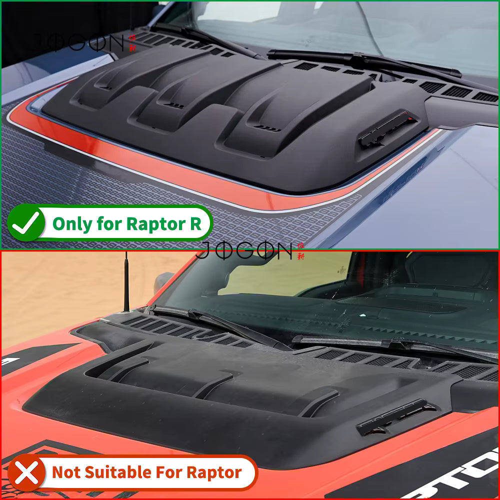 Carbon Fiber Front Hood Vent Scoop Cover - Ford F150 F-150 Raptor R 2021-2025