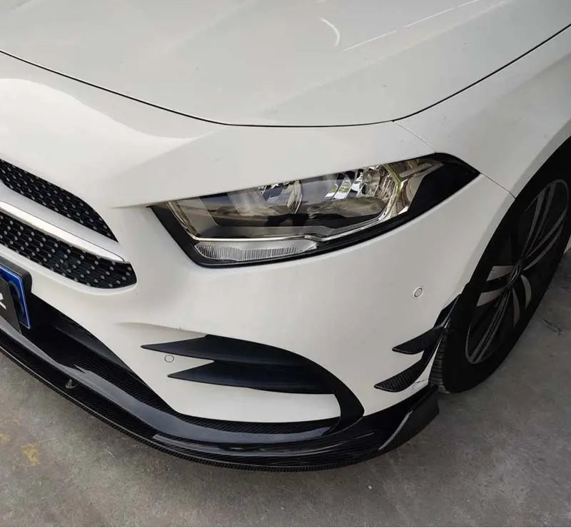 Carbon Fiber Front Bumper Canards - Mercedes Benz W177 a Class Sport A35 Hatchback Sedan