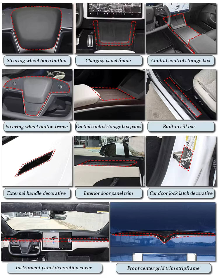 Carbon Fiber Interior Kit -  Tesla Model S 2023+