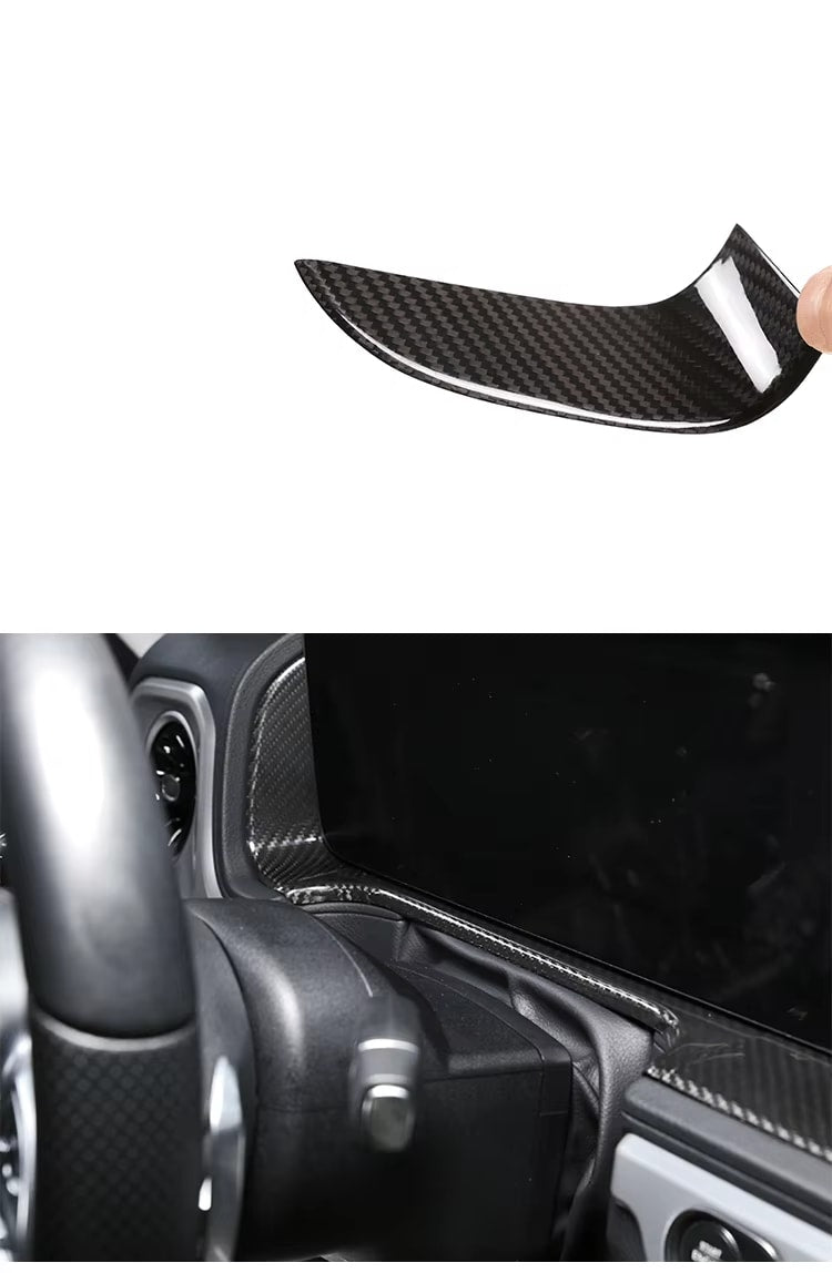Carbon Fiber Interior Dashboard Display Screen Frame Trim - Mercedes-Benz G-Class 2019-2023 W463 G63 G350 G500