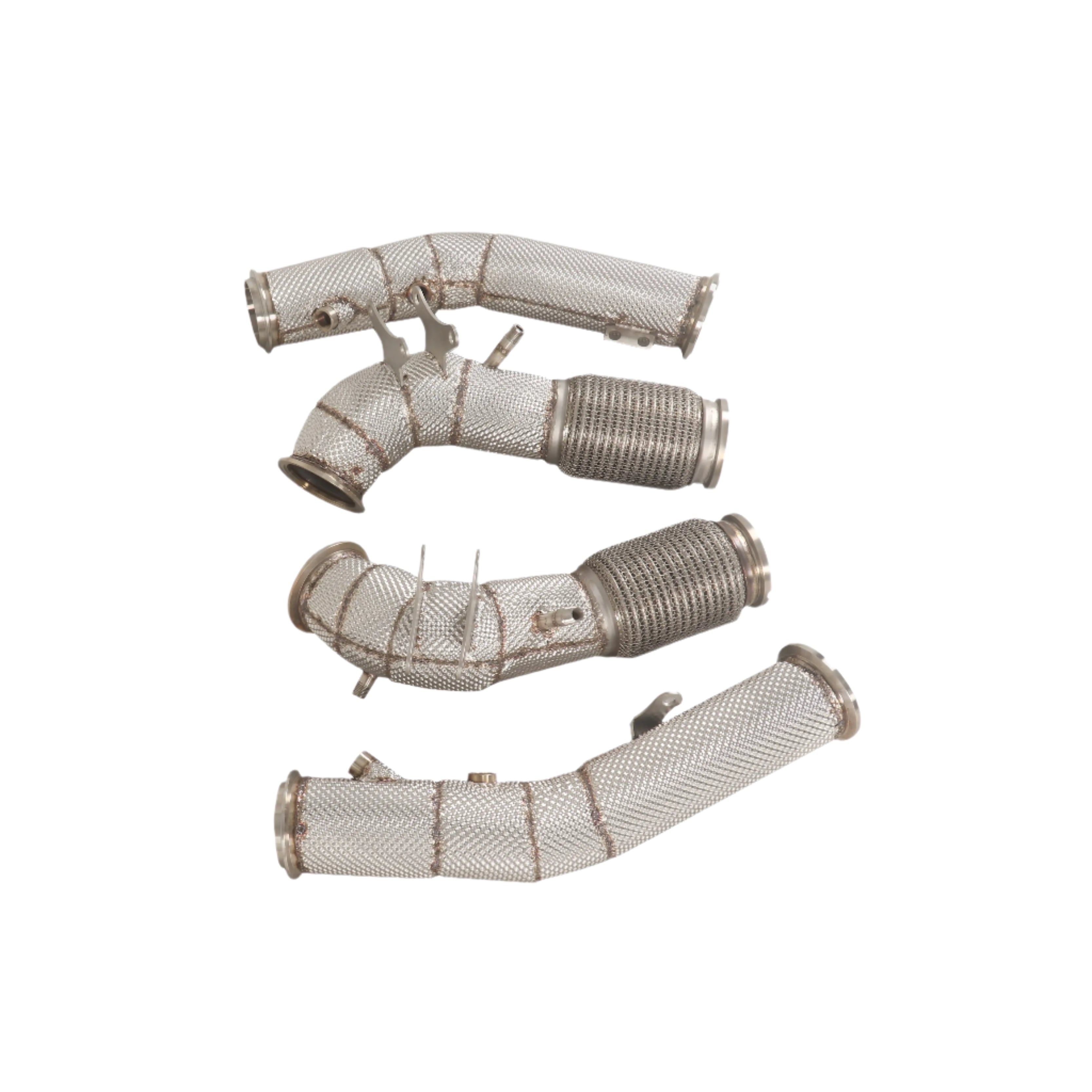 High Performance Exhaust Down Pipes w/ heat Shield - Maserati MC20 3.0T 2020-2024