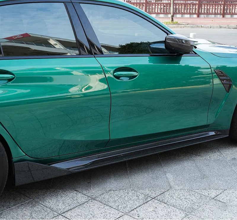 Prepreg Carbon Fiber PT Style Side Skirts – BMW G80 M3, G82, G83 M4