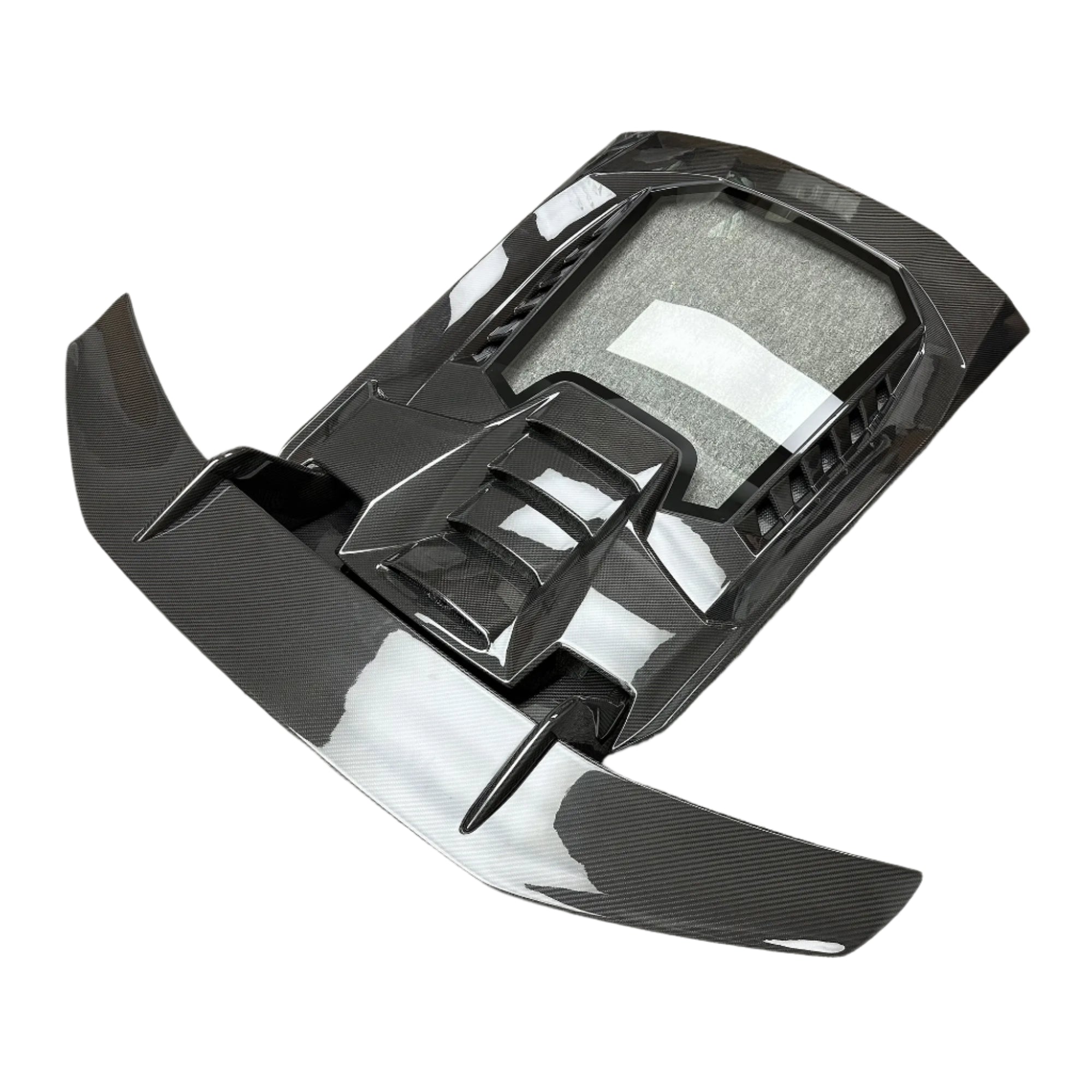 Dry Carbon Fiber Performante Style Rear Engine Hood Bonnet W/ Rear Spoiler Wing - Lamborghini Huracan LP580 LP610