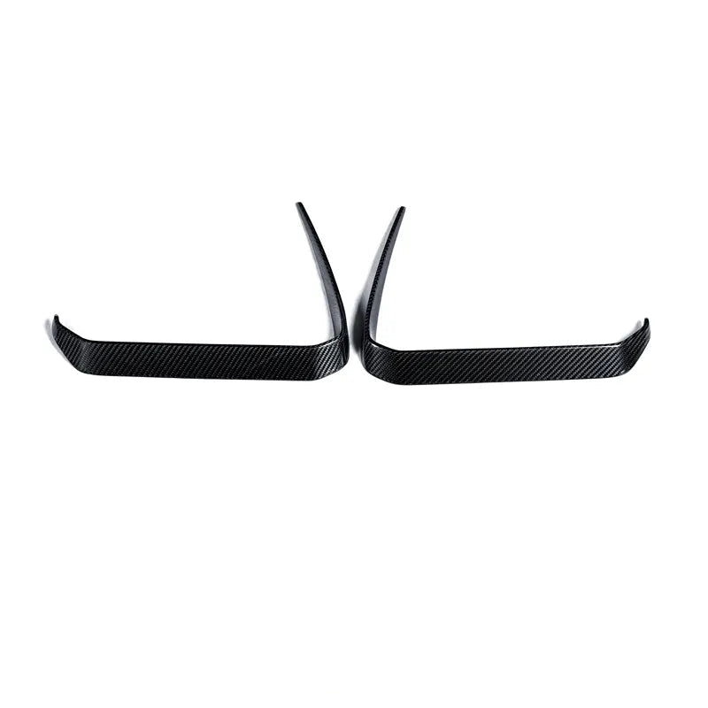 Dry Carbon Fiber Paktech Front Bumper Canard Set - BMW X6 G06 LCI 2023 - 2024 Facelift