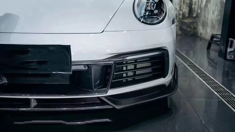 Carbon Fiber Front Bumper Center air Vent Trim - Porsche 911 992