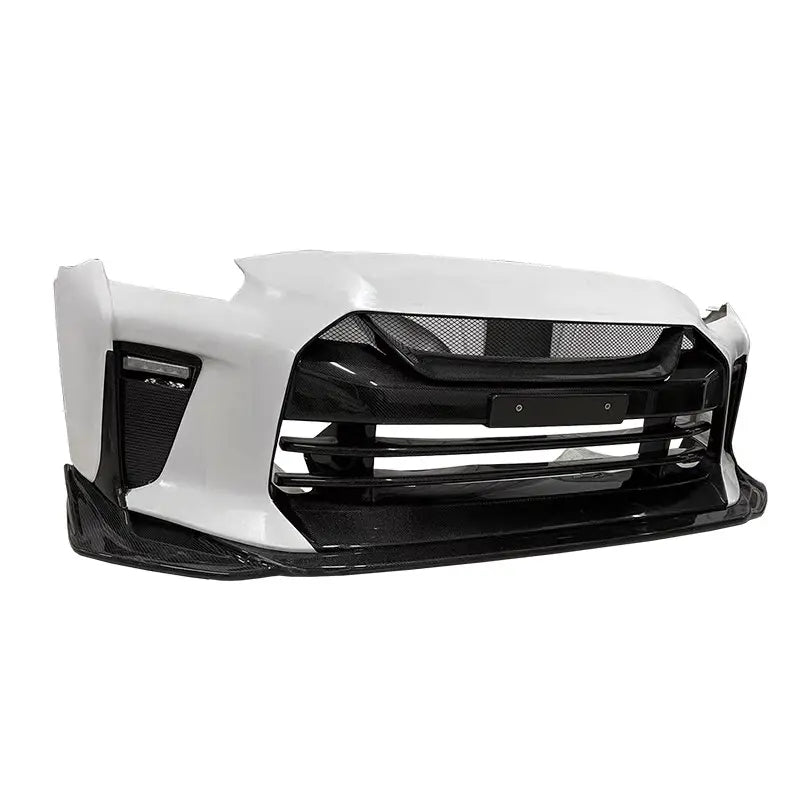 TS Style Carbon Fiber Front Bumper w/ lip - Nissan GTR R35