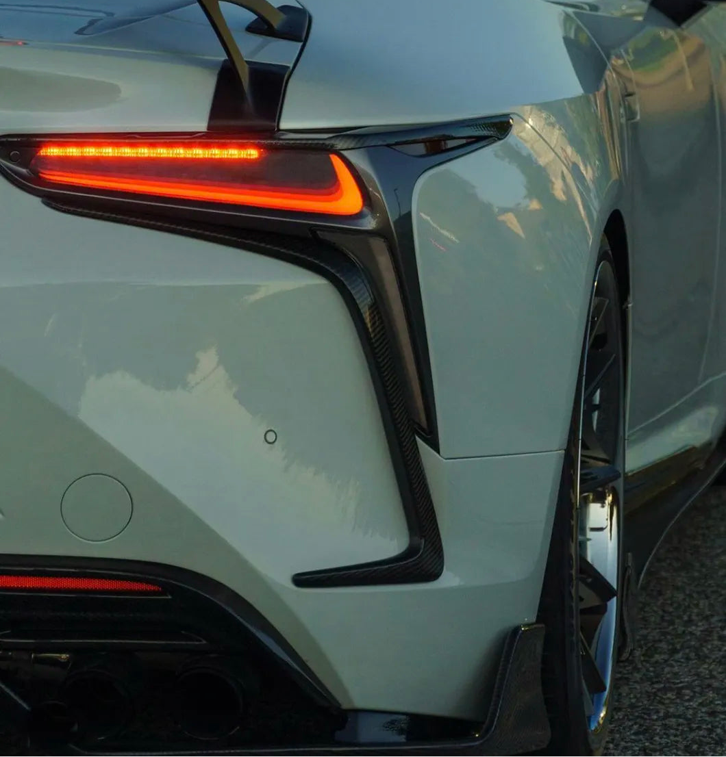 Prepreg Carbon Fiber Rear Bumper Canard - Lexus LC500 LC500H
