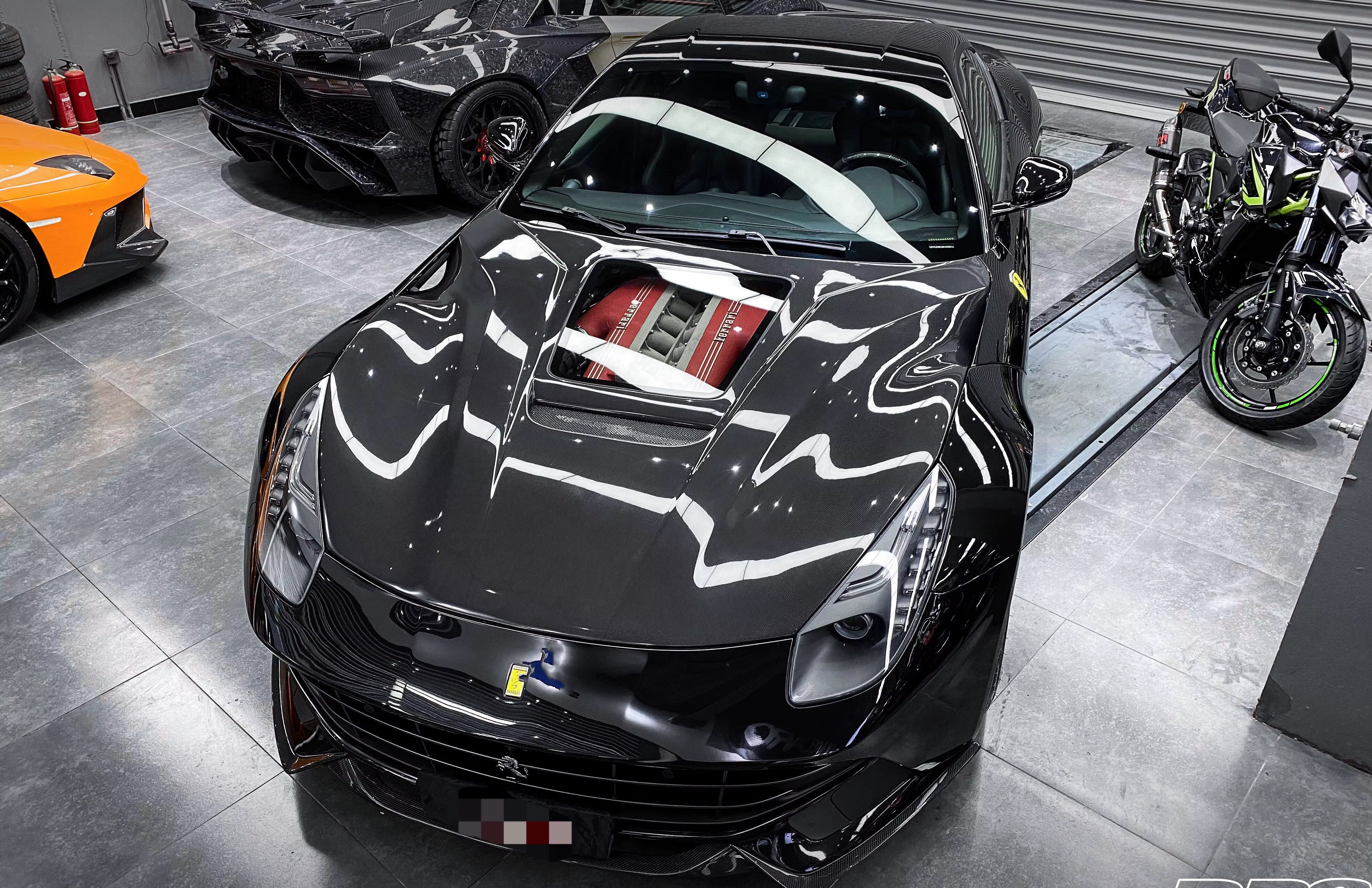 Carbon Fiber Hood Bonnet w/ Transparent window - Ferrari F12