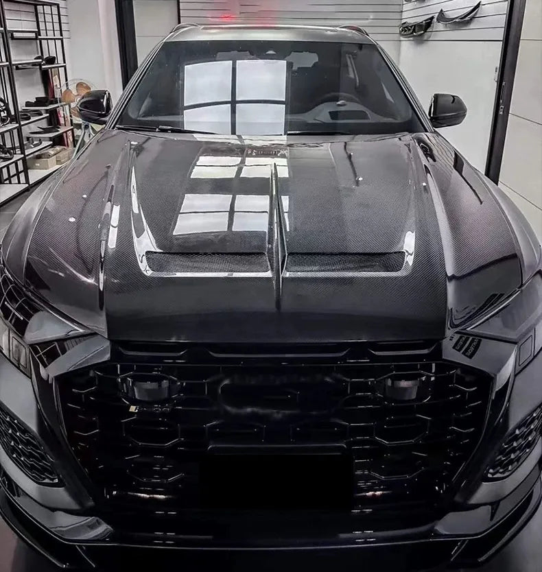 Prepreg Carbon Fiber Vented Hood Bonnet - Audi Q8/ SQ8/ RSQ8 2018-2022
