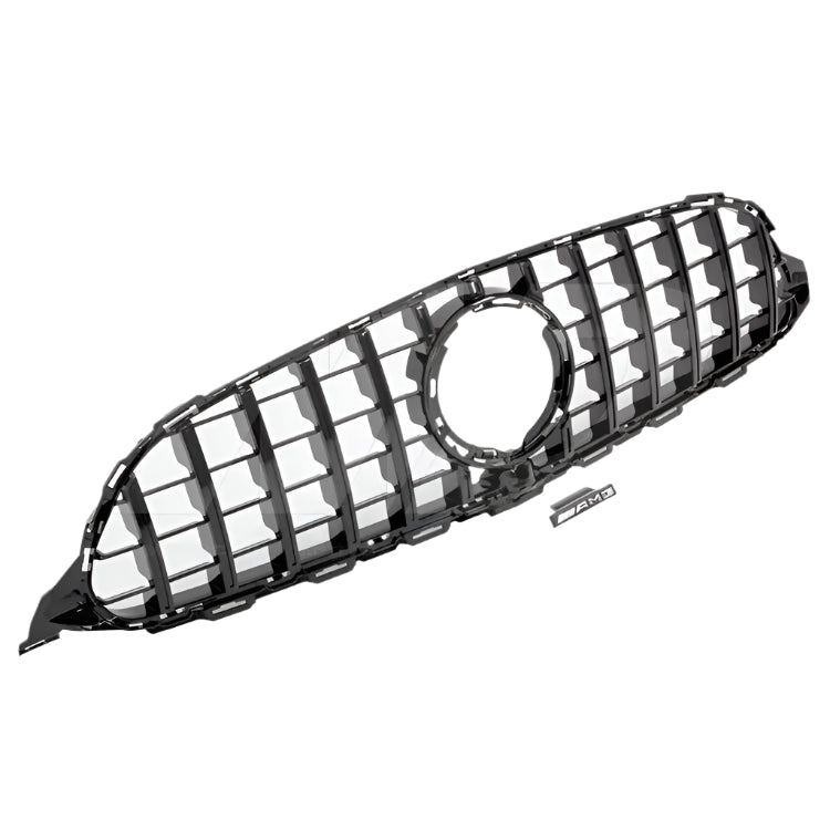 Gloss Black C63 AMG Style Front Grille - 2019-2021 Mercedes Benz C-Class W205 C43