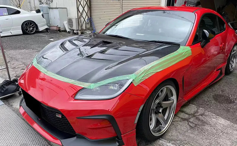 Carbon Fiber Vented Front Engine Hood V4 - Toyota GR86 Subaru BRZ